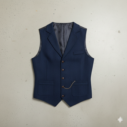 Herren Weste mit Fischgrätenmuster | Elegant & Modern | Herbst/Winter