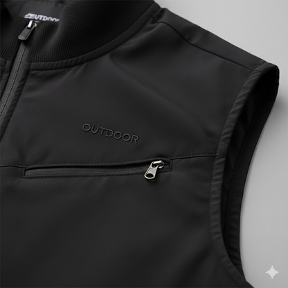 Herren Outdoor Weste mit Reißverschluss | Leicht & Atmungsaktiv