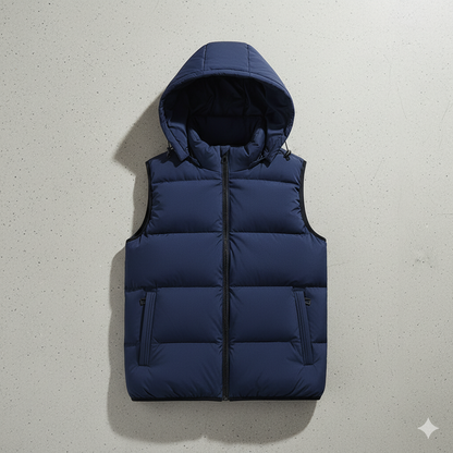 Herren Steppweste mit Kapuze | Warm & Bequem | Herbst/Winter