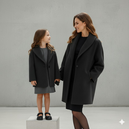 Damen Wollmantel Figurbetont Elegant | Stehkragen | Herbst Winter