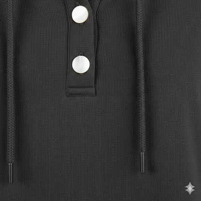Lässiges Damen Hoodie mit Knopfleist