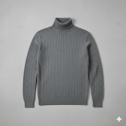 Feiner Herren Strickpullover mit Rollkragen