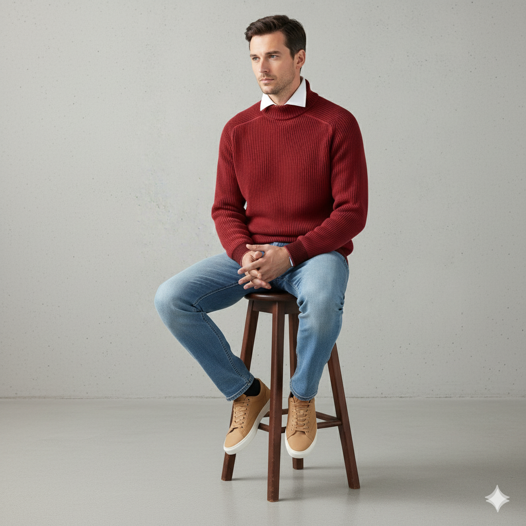 Herren Strickpullover mit Rollkragen | Warm & Elegant | Winter