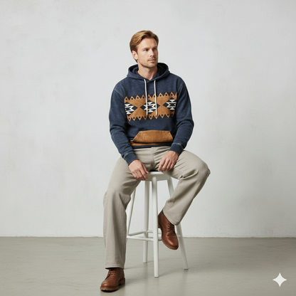 Herren Hoodie mit Muster | Lässig & Warm | Herbst/Winter