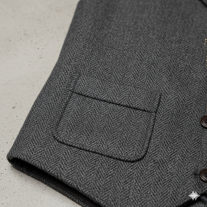 Herren Weste mit Fischgrätenmuster | Elegant & Modern | Herbst/Winter