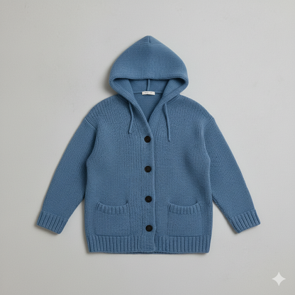 Kuscheliger Damen Strickjacke mit Kapuze | Warm für Herbst/Winter