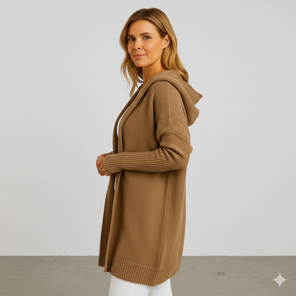 Damen Strickjacke mit Kapuze | Lässig & Übergang