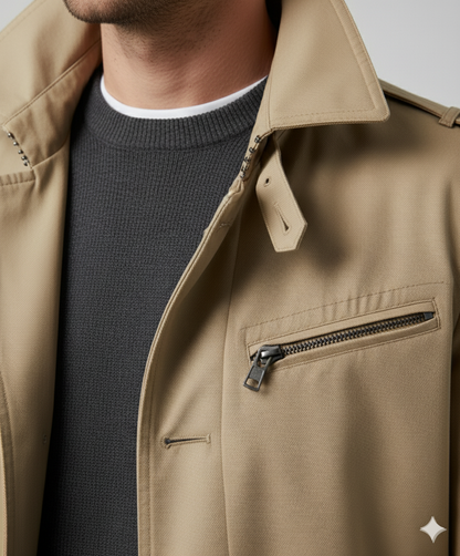 Eleganter Herren Trenchcoat mit Reverskragen | Herbst Übergang