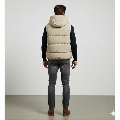 Herren Steppweste mit Kapuze | Warm & Bequem | Herbst/Winter