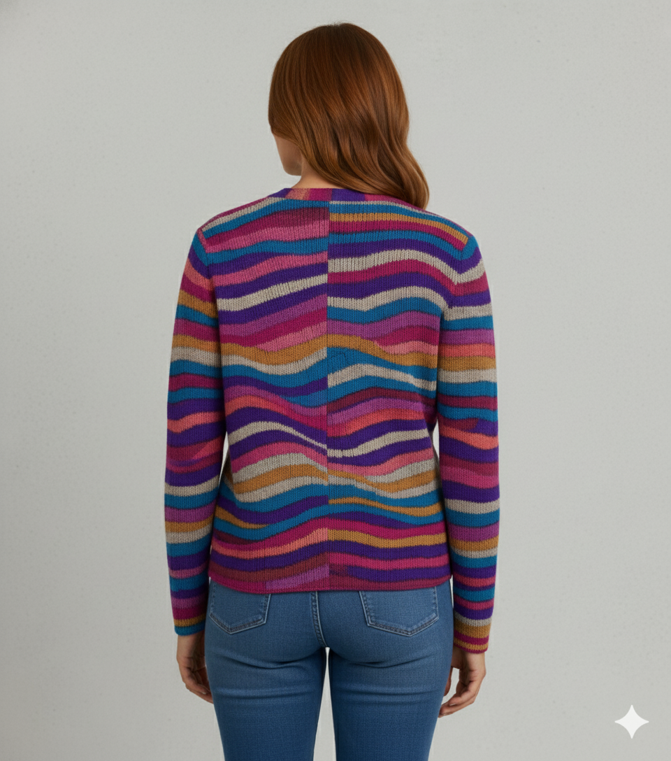 Damen Strickjacke mit abstraktem Print | Herbst/Winter | Stylisch