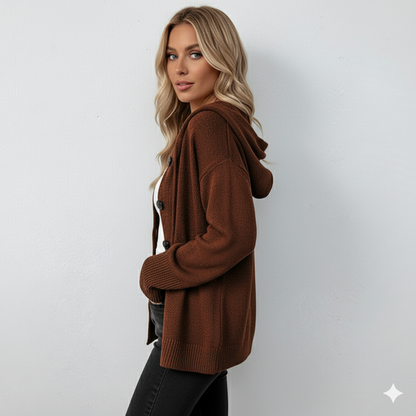 Lässiger Damen Strickjacke mit Knopfleiste | Herbst Winter