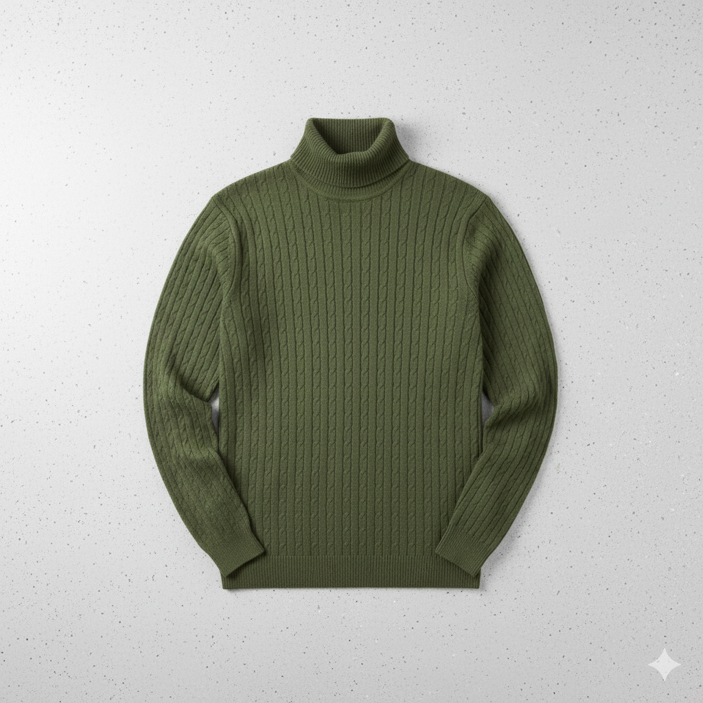 Feiner Herren Strickpullover mit Rollkragen