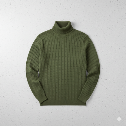 Feiner Herren Strickpullover mit Rollkragen