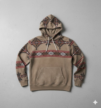 Herren Hoodie mit Muster | Lässig & Warm | Herbst/Winter