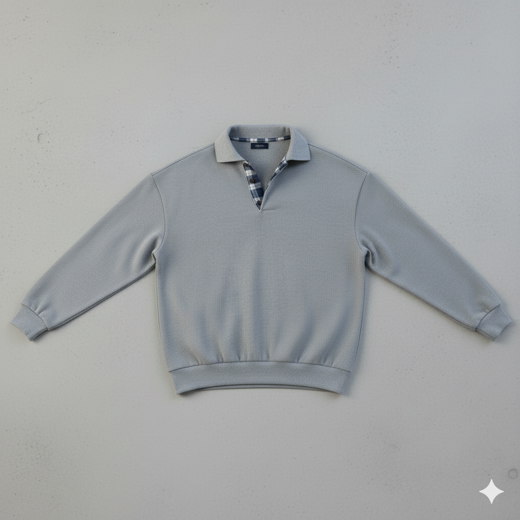 Lässiger Herrenpullover mit Reverskragen | Bequem | Freizeit