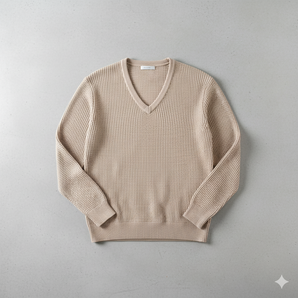 Lässiger Damen Strickpullover mit V-Ausschnitt | Freizeit | Herbst