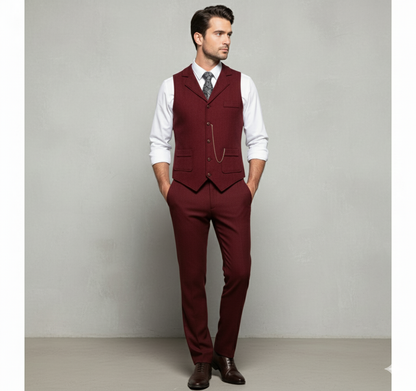 Herren Weste mit Fischgrätenmuster | Elegant & Modern | Herbst/Winter