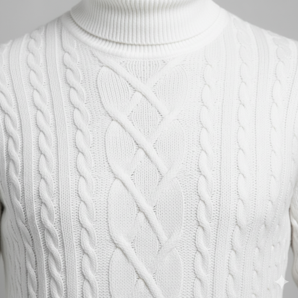 Herren Strickpullover mit Rollkragen | Slim Fit | Winter
