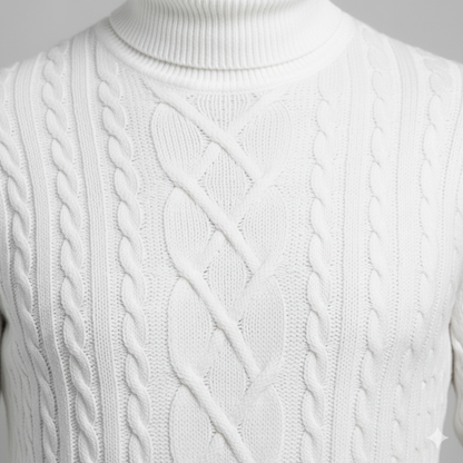 Herren Strickpullover mit Rollkragen | Slim Fit | Winter