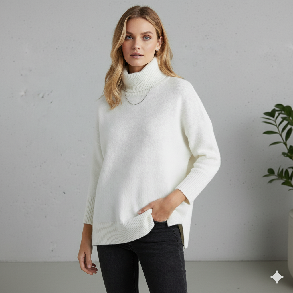 Kuscheliger Damenpullover mit Rollkragen | Warm für Herbst/Winter