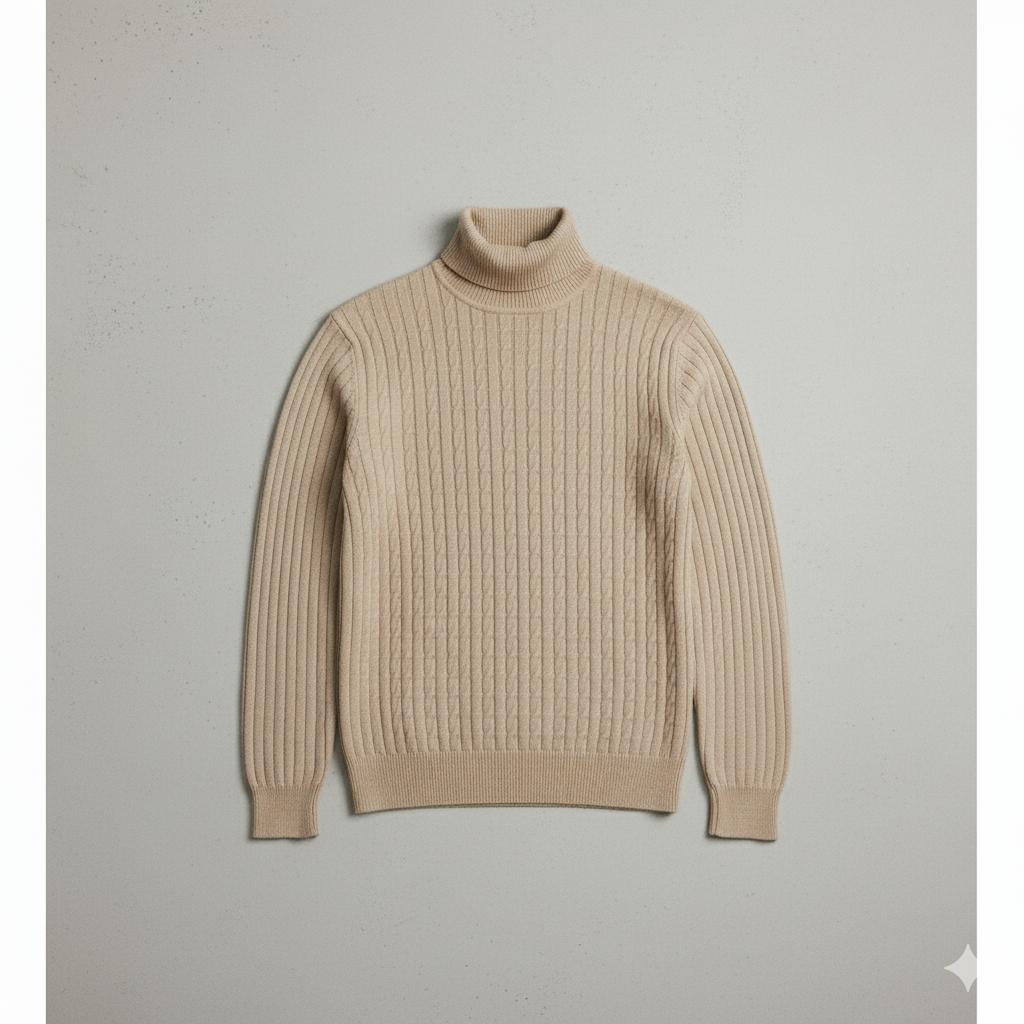 Feiner Herren Strickpullover mit Rollkragen
