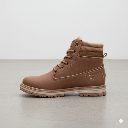Damen Winterstiefel mit Fellfutter | Warme Schnür-Boots