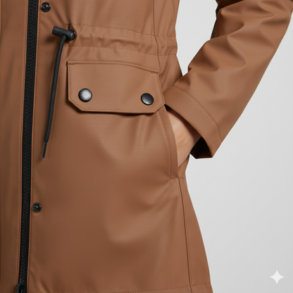Damen Regenjacke mit Kapuze | Leicht & Wasserdicht | Übergang