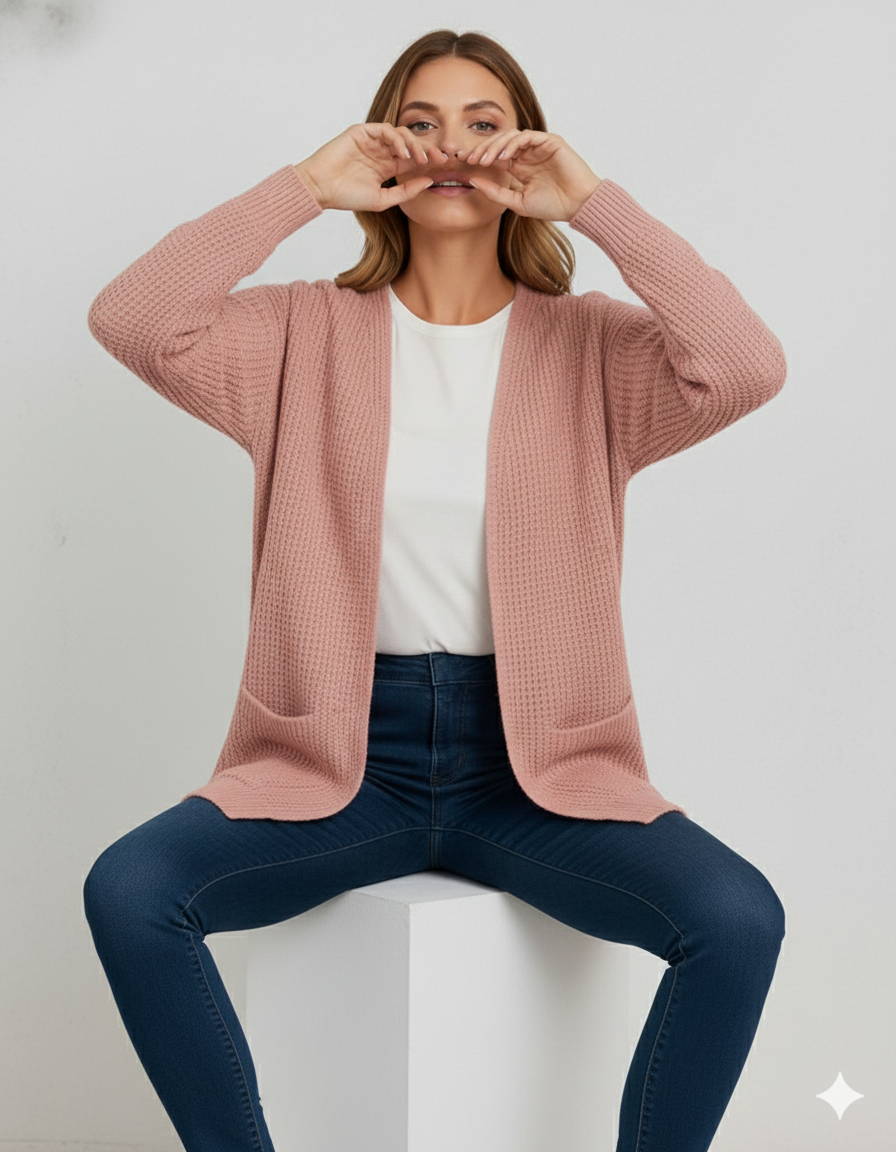Damen Strickjacke mit Taschen | Locker & Warm | Herbst/Winter