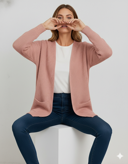 Damen Strickjacke mit Taschen | Locker & Warm | Herbst/Winter