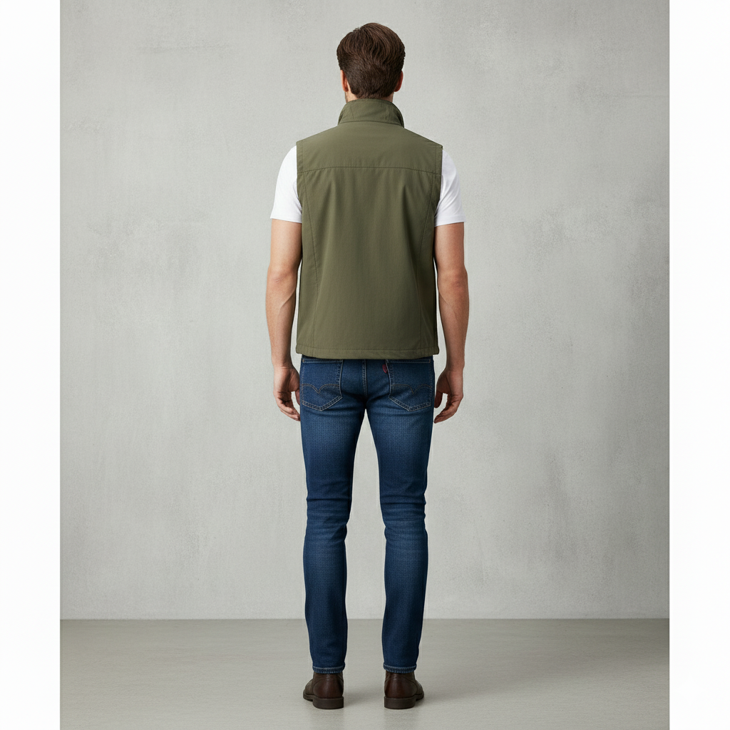 Herren Outdoor Weste mit Reißverschluss | Leicht & Atmungsaktiv
