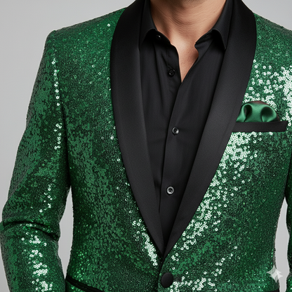 Herren Sakko mit Pailletten | Festlich & Elegant | Slim Fit