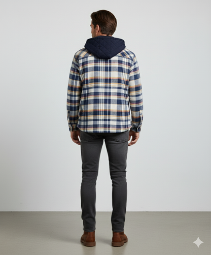 Gepolsterte Herrenjacke mit Karomuster | Warm & Casual Winter
