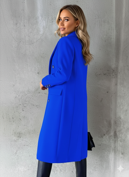 Damen Mantel mit Reverskragen | Doppelreihig & Elegant | Herbst/Winter