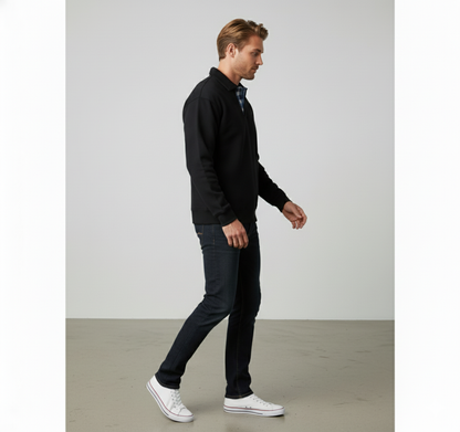 Lässiger Herrenpullover mit Reverskragen | Bequem | Freizeit