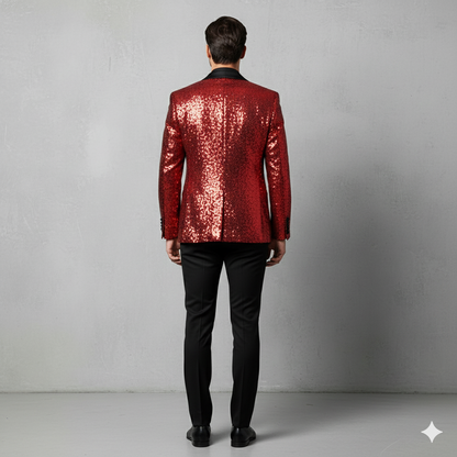 Herren Sakko mit Pailletten | Festlich & Elegant | Slim Fit