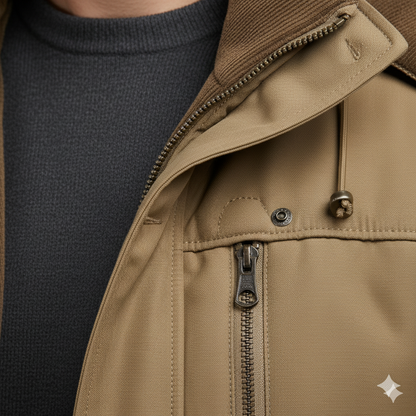 Warmer Herren Wintermantel mit Kapuze | Dick & Funktional