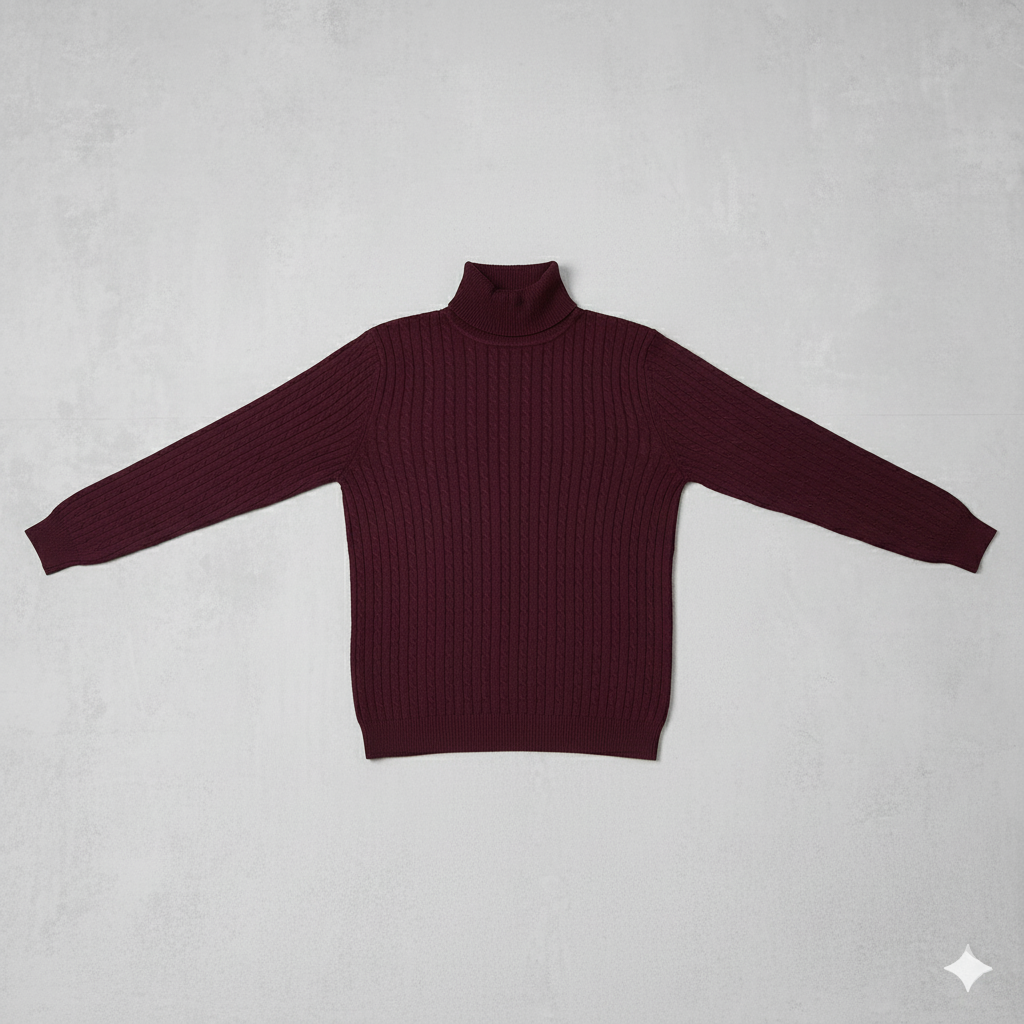 Herren Strickpullover mit Rollkragen | Slim Fit | Winter