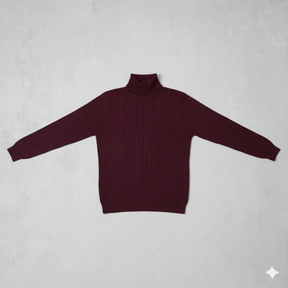 Herren Strickpullover mit Rollkragen | Slim Fit | Winter