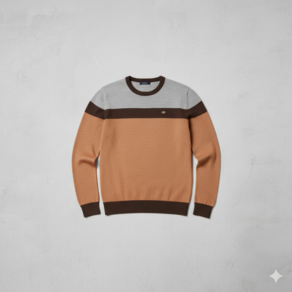 Gemusterter Strickpullover für Herren