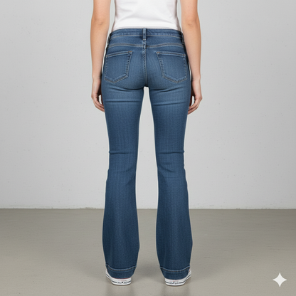 Damen Schlagjeans Low Rise | Retro Fit & Bequem