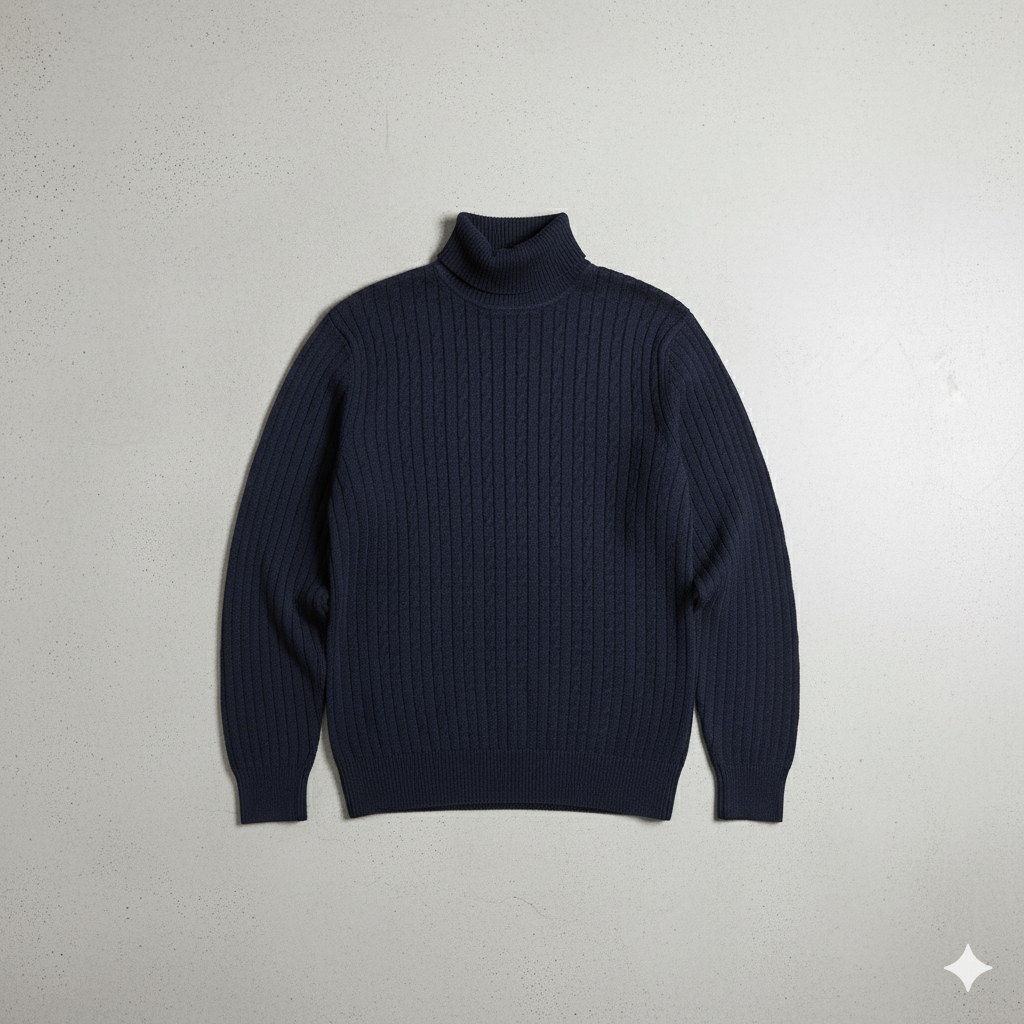 Feiner Herren Strickpullover mit Rollkragen
