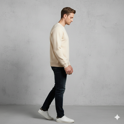 Herren Sweatshirt mit Rundhalsausschnitt