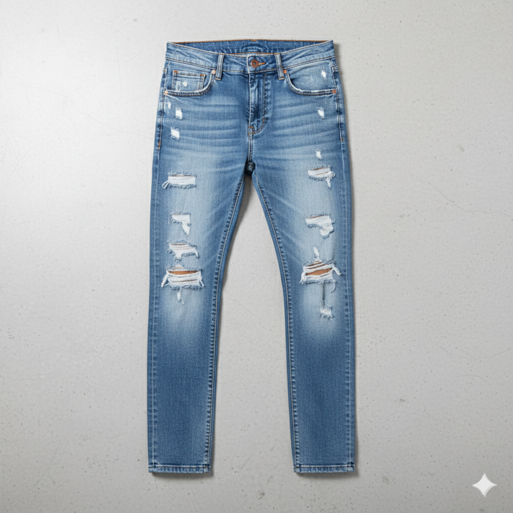 Herren Jeans Slim Fit | Modern mit Rissen & Lässig