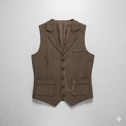 Herren Weste mit Fischgrätenmuster | Elegant & Modern | Herbst/Winter