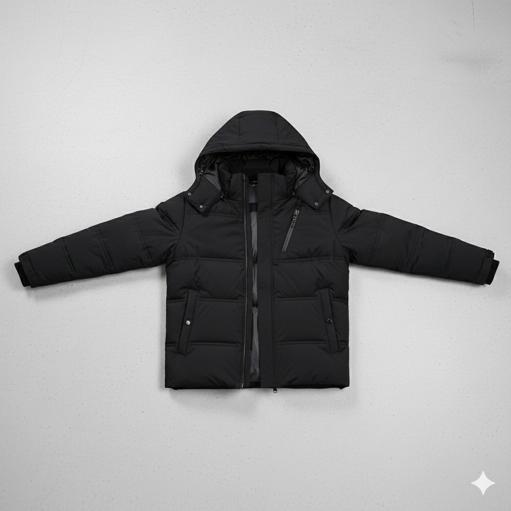 Warme Herren Daunenjacke mit Kapuze | Winter | Slim Fit