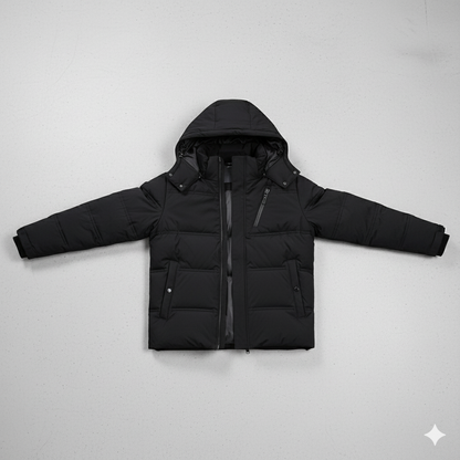 Warme Herren Daunenjacke mit Kapuze | Winter | Slim Fit