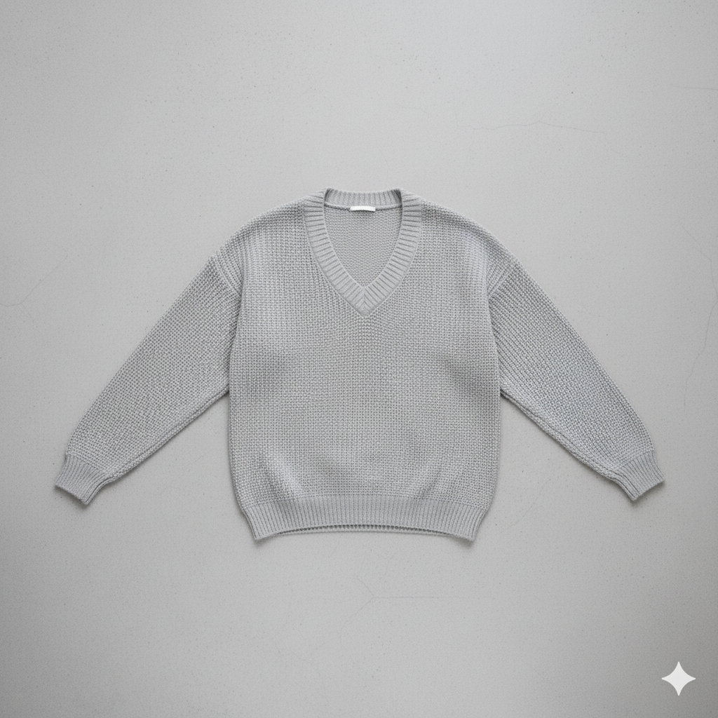 Damen Strickpullover mit V Ausschnitt | Locker & Freizeit