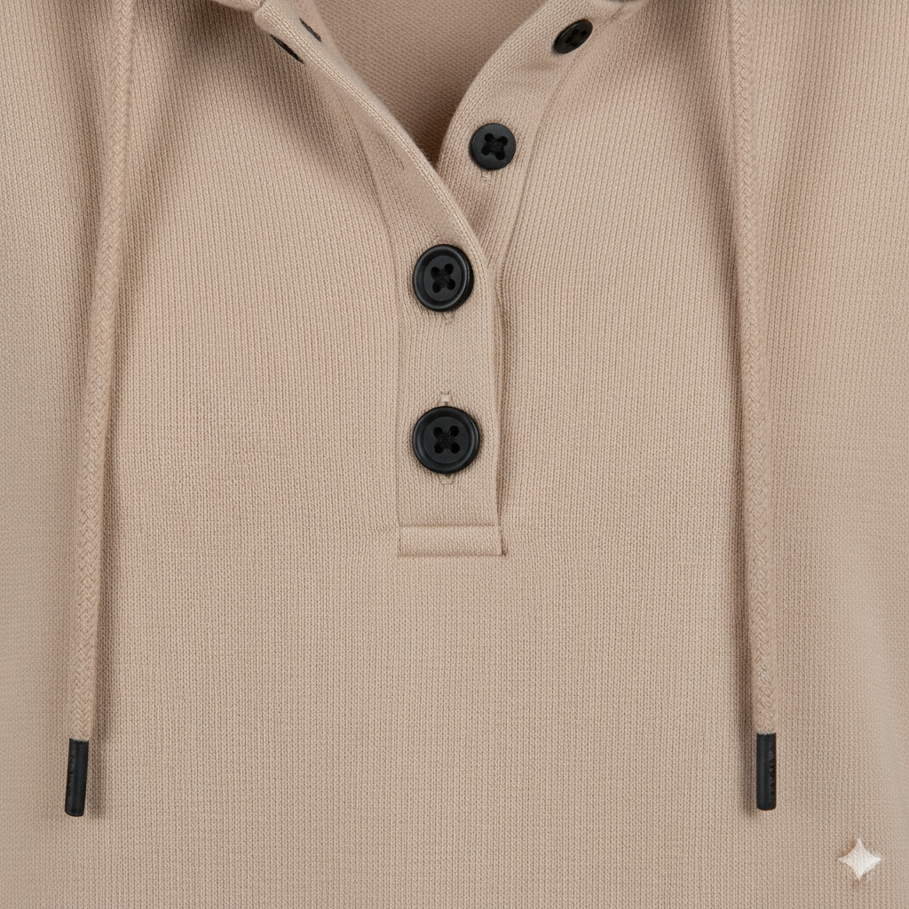 Lässiges Damen Hoodie mit Knopfleist