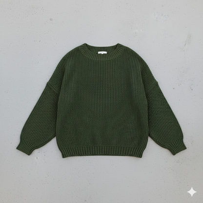 Locker gestrickter Damenpullover | Oversize & Freizeit