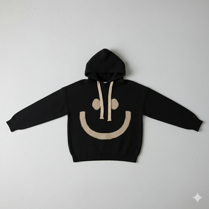 Damen Hoodie mit Smiley Print